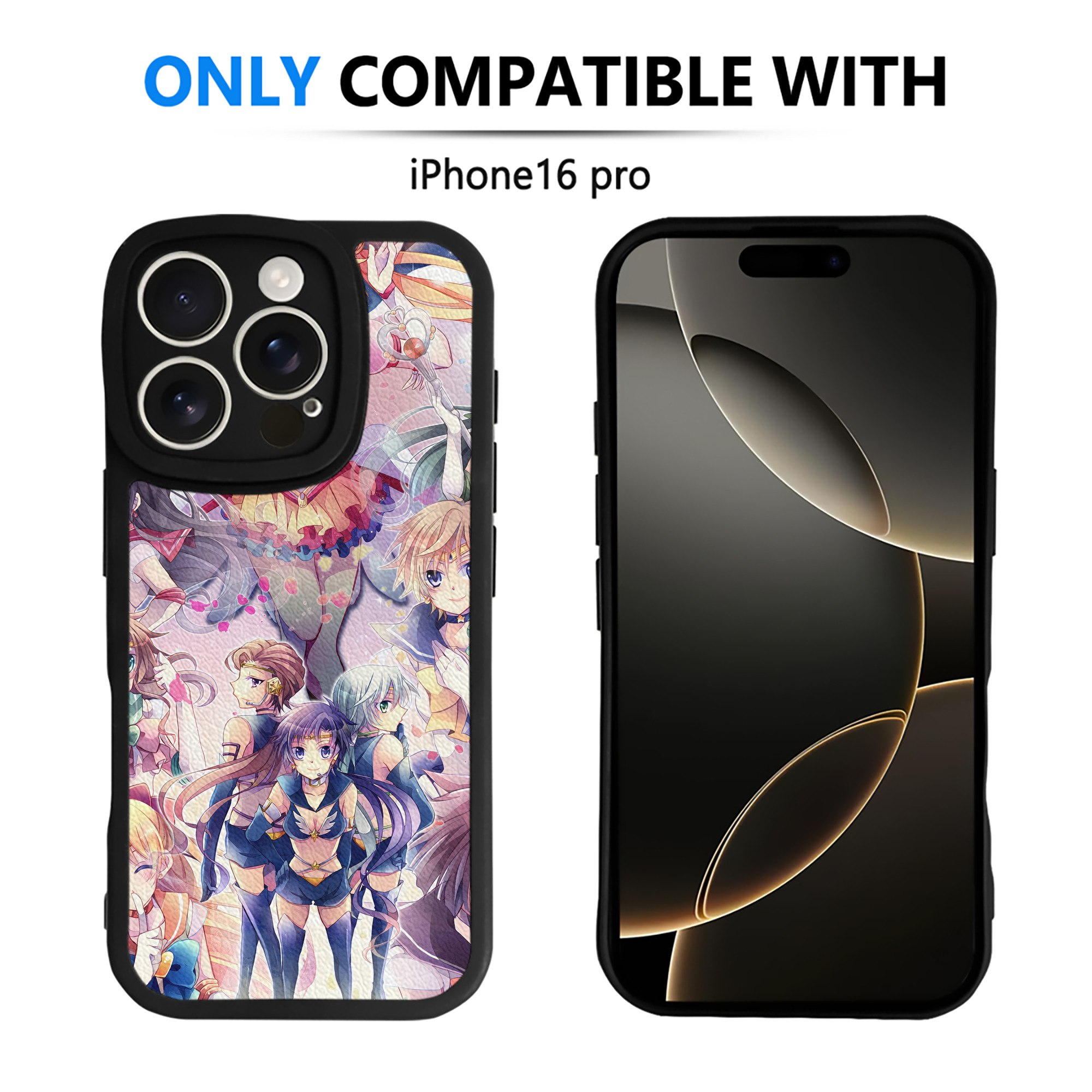 （画像用） 美少女戦士セーラームーン Sailor Moon 【iPhone 16シリーズ対応】シリコンスマホケース（レザー調） 材質：シリコン